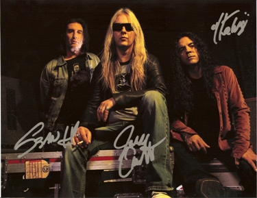 ALICE IN CHAINS x3 HAND SIGNED Members 8 x 10" Photo +COA JERRY